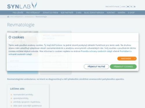 Revmatologická ambulance SYNLAB - MUDr. Jaroslava Spěváková