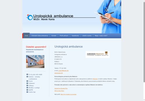 Zobrazit webové stránky Urologická ambulance - MUDr. Marek Kania