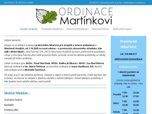 Interní ambulance Ordinace Martínkovi s.r.o. - MUDr. Eva Martínková