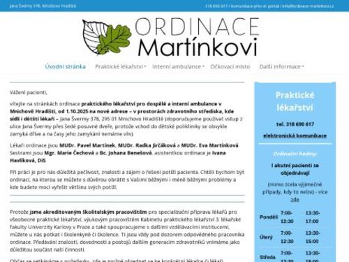 Praktický lékař pro dospělé Ordinace Martínkovi s.r.o. - MUDr. Pavel Martínek