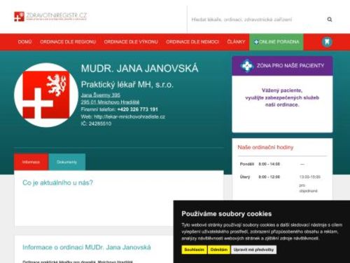 Praktický lékař pro dospělé - MUDr. Jana Janovská