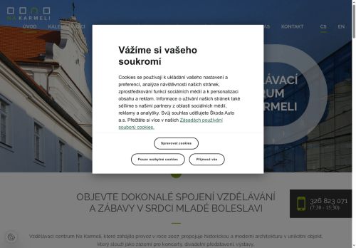 Zobrazit webové stránky Vzdělávací centrum Na Karmeli