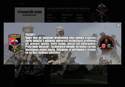 Zobrazit webové stránky Muzeum Výsadkáři 8280 Mladá Boleslav
