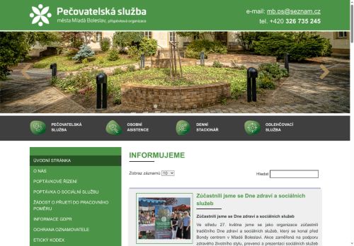 Zobrazit webové stránky Pečovatelská služba Mladá Boleslav
