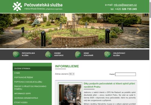 Zobrazit webové stránky Pečovatelská služba Mladá Boleslav