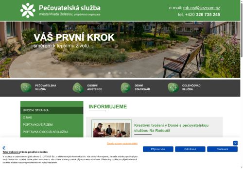 Zobrazit webové stránky Pečovatelská služba Mladá Boleslav