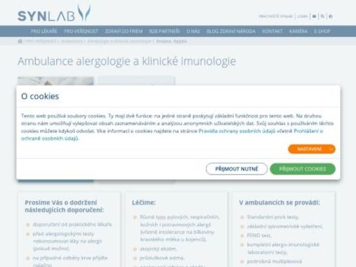 Alergologická a imunologická ambulance SYNLAB - MUDr. Jana Teturová