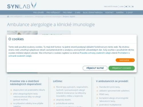 Alergologická a imunologická ambulance SYNLAB - MUDr. Jana Teturová