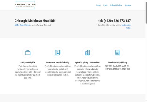 Zobrazit webové stránky Chirurgie Mnichovo Hradiště - MUDr. Robert Roxer, MUDr. Eva Šonská Hainová