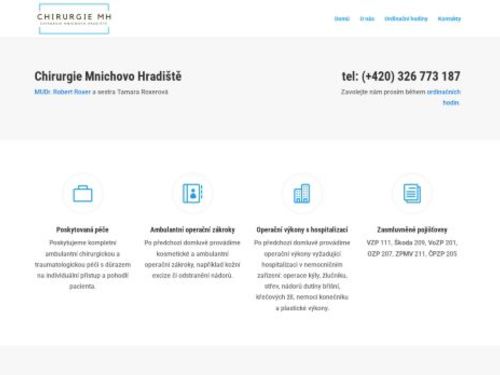 Chirurgie Mnichovo Hradiště - MUDr. Robert Roxer, MUDr. Eva Šonská Hainová