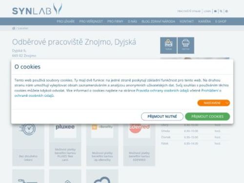 SYNLAB - odběrové pracoviště Znojmo, Dyjská