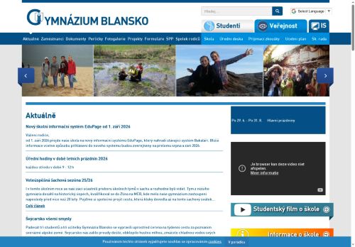 Zobrazit webové stránky Gymnázium Blansko