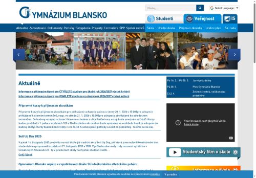 Zobrazit webové stránky Gymnázium Blansko