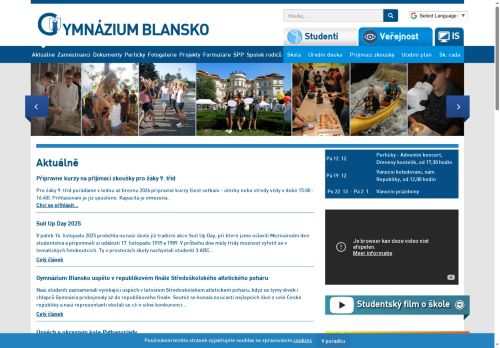 Zobrazit webové stránky Gymnázium Blansko