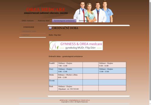 Zobrazit webové stránky Gynekologická ambulance OREA medcare s.r.o. - MUDr. Filip Dörr