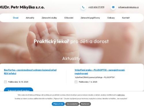 Praktický lékař pro děti a dorost - MUDr. Petr Mikyška, MUDr. Markéta Van den Eynde