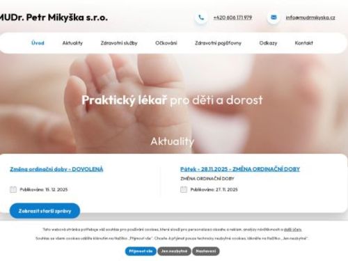 Praktický lékař pro děti a dorost - MUDr. Petr Mikyška, MUDr. Markéta Van den Eynde