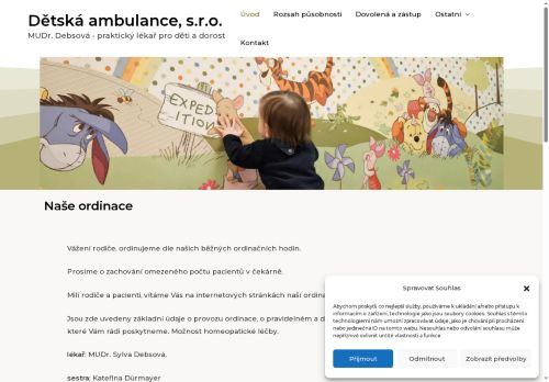 Zobrazit webové stránky Praktický lékař pro děti a dorost Dětská ambulance, s.r.o. - MUDr. Sylva Debsová, MUDr. Karolína Puchnerová