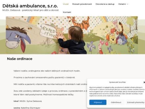 Praktický lékař pro děti a dorost Dětská ambulance, s.r.o. - MUDr. Sylva Debsová, MUDr. Karolína Puchnerová