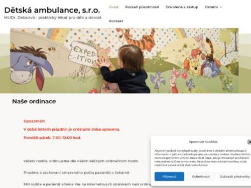 Praktický lékař pro děti a dorost Dětská ambulance, s.r.o. - MUDr. Sylva Debsová, MUDr. Karolína Puchnerová
