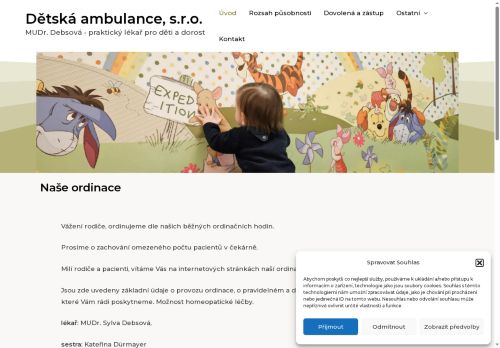 Zobrazit webové stránky Praktický lékař pro děti a dorost Dětská ambulance, s.r.o. - MUDr. Sylva Debsová, MUDr. Karolína Puchnerová