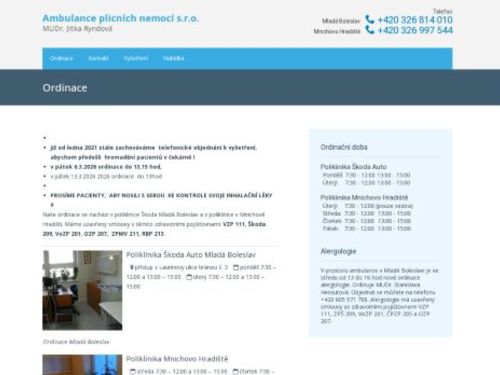 Ambulance plicních nemocí s.r.o. - MUDr. Jitka Ryndová