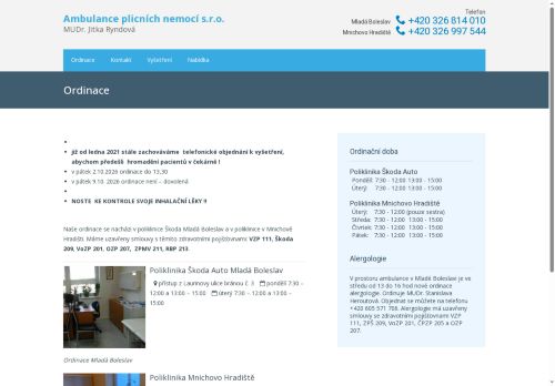 Zobrazit webové stránky Ambulance plicních nemocí s.r.o. - MUDr. Jitka Ryndová
