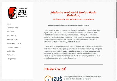 Zobrazit webové stránky Základní umělecká škola Mladá Boleslav