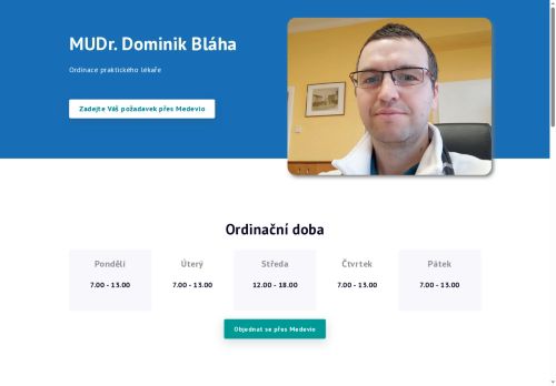 Zobrazit webové stránky Praktický lékař pro dospělé - MUDr. Dominika Bláha, MUDr. Karolína Lapáčková