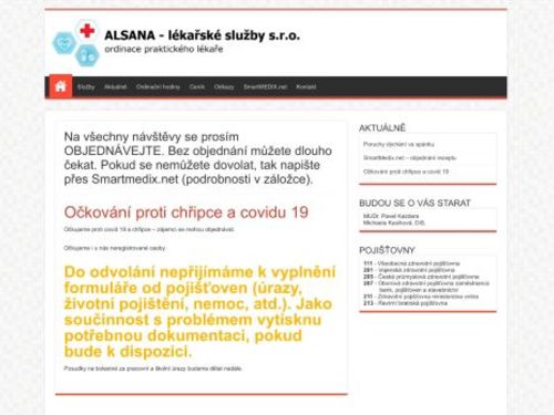 Praktický lékař pro dospělé ALSANA - MUDr. Pavel Kazdera