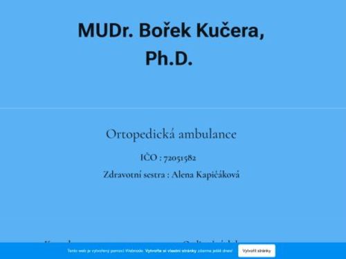 Ortopedická ambulance - MUDr. Bořek Kučera, Ph.D.