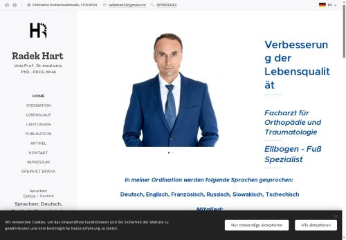 Zobrazit webové stránky Ortopedická ambulance - Prof. MUDr. Radek Hart, PhD., FRCS, MHA