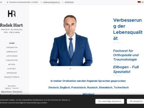 Ortopedická ambulance - Prof. MUDr. Radek Hart, PhD., FRCS, MHA