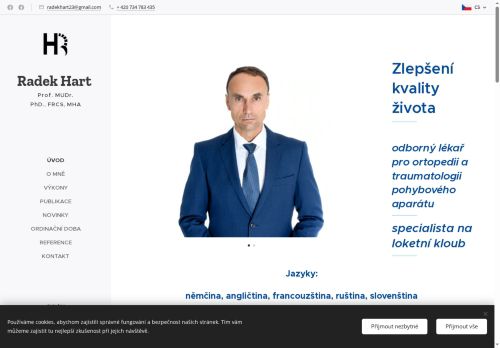 Zobrazit webové stránky Ortopedická ambulance - Prof. MUDr. Radek Hart, PhD., FRCS, MHA