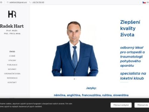 Ortopedická ambulance - Prof. MUDr. Radek Hart, PhD., FRCS, MHA