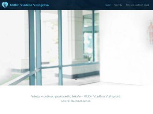 Praktický lékař pro dospělé - MUDr. Vladěna Vizingrová