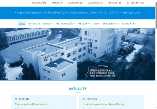 Zobrazit webové stránky Střední odborná škola a Střední odborné učiliště