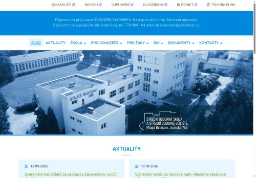 Zobrazit webové stránky Střední odborná škola a Střední odborné učiliště