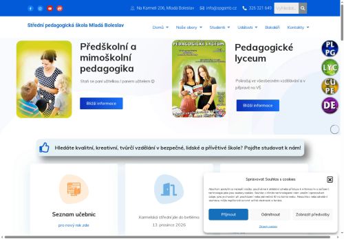 Zobrazit webové stránky Střední pedagogická škola a Střední odborná škola služeb