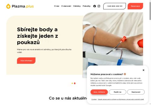 Zobrazit webové stránky Plazma plus s.r.o. - odběrové místo Znojmo