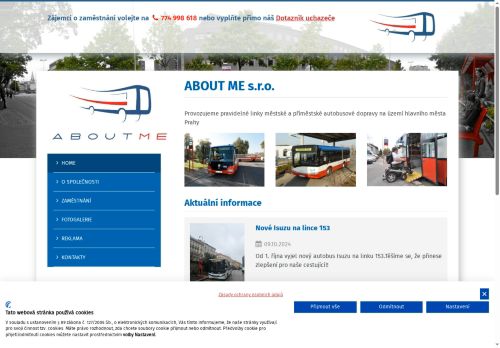 ABOUT ME s.r.o. nabízí práci na pozici Řidiči autobusů v městské hromadné dopravě v obci Praha