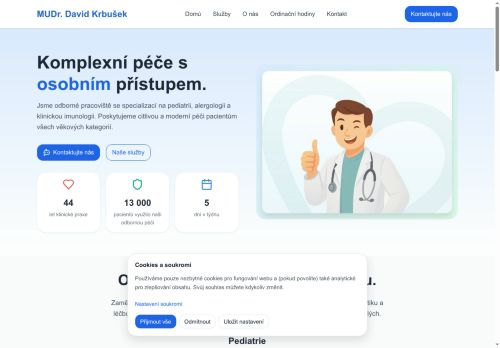 Zobrazit webové stránky Praktický lékař pro děti a dorost - MUDr. David Krbušek