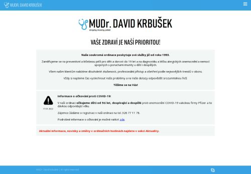Zobrazit webové stránky Praktický lékař pro děti a dorost - MUDr. David Krbušek