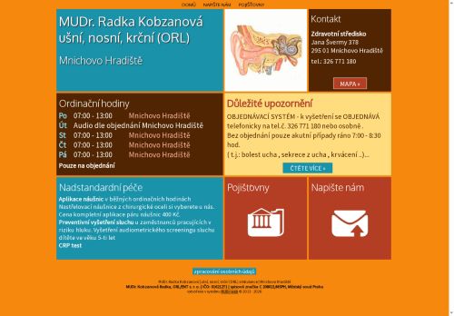 Zobrazit webové stránky ORL - MUDr. Radka Kobzanová