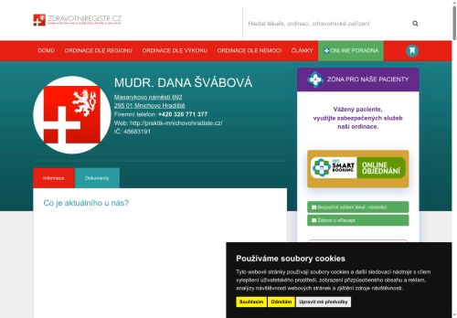 Zobrazit webové stránky Praktický lékař pro dospělé - MUDr. Dana Švábová, MUDr. Jan Šváb