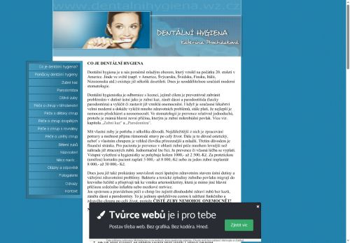 Zobrazit webové stránky Dentální hygiena - Kateřina Šebeňová, DiS.