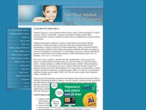 Dentální hygiena - Kateřina Šebeňová, DiS.