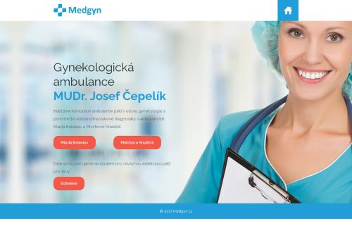 Zobrazit webové stránky Gynekologická ambulance Medgyn - MUDr. Josef Čepelík, MUDr. Lenka Hercíková
