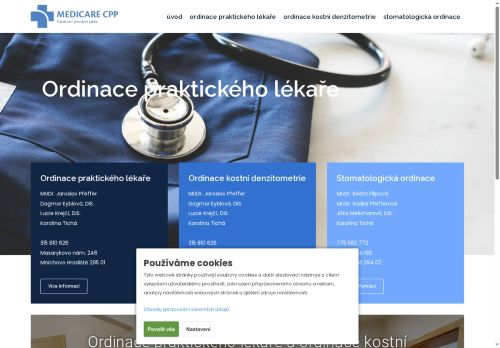 Zobrazit webové stránky Praktický lékař pro dospělé - MUDr. Jaroslav Pfeffer