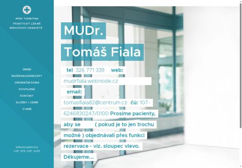 Zobrazit webové stránky Praktický lékař pro dospělé - MUDr. Tomáš Fiala